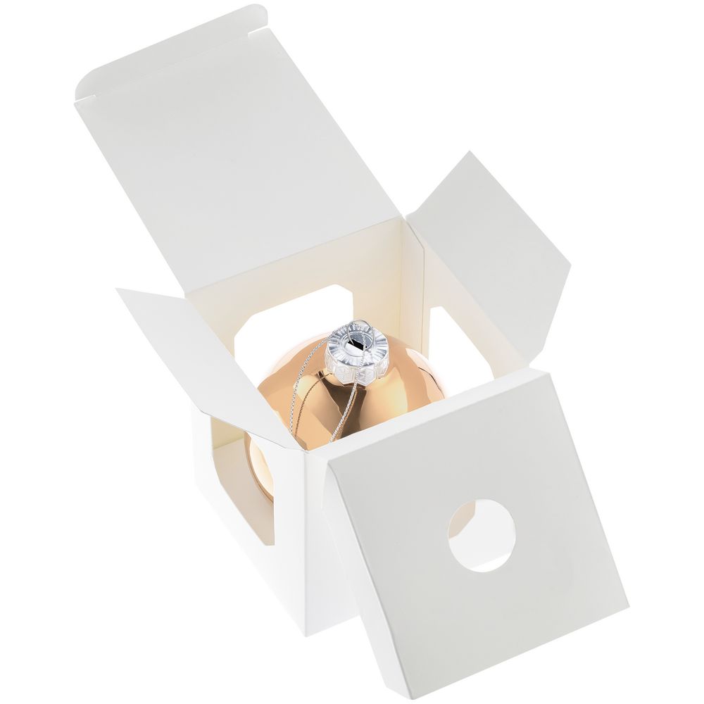 Елочный шар Finery Gloss, 8 см, глянцевый золотистый - фото 4