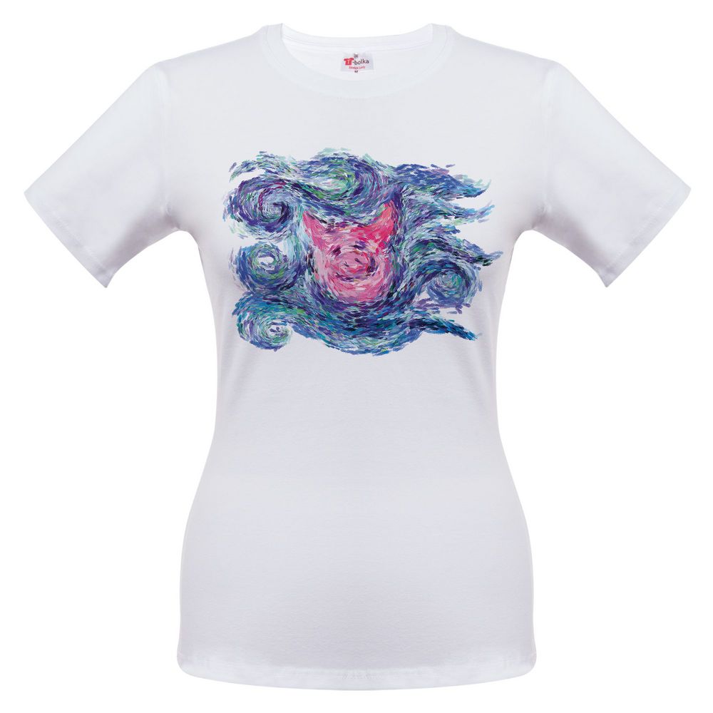 Футболка женская Ван-Пиг белая - фото 2