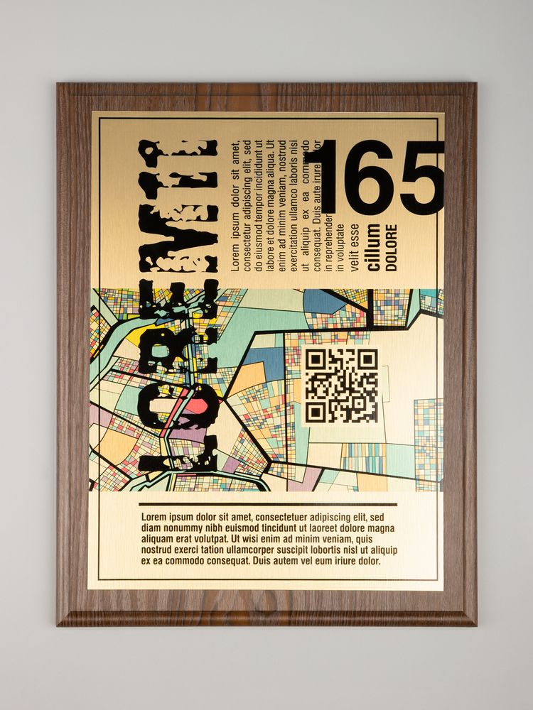 Плакетка Plaque XL, венге с пластиной - фото 14