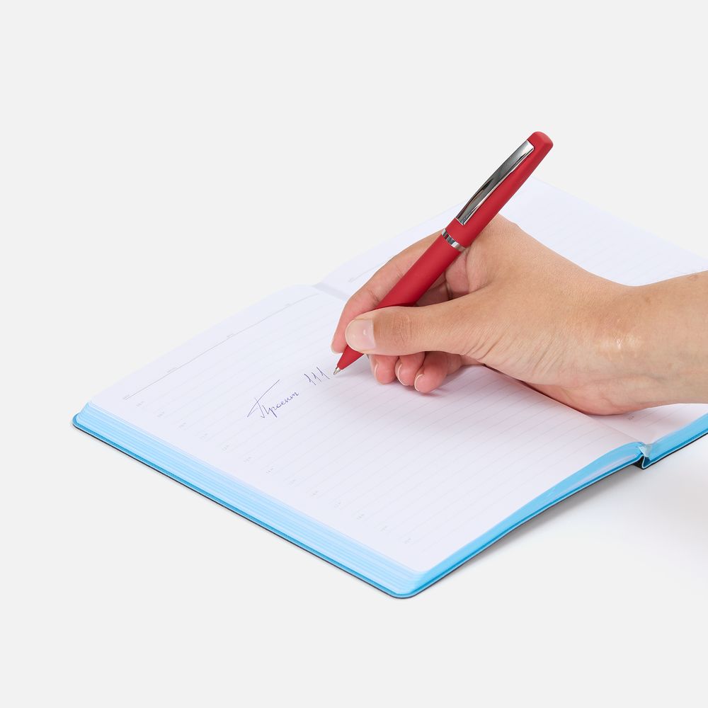 Ручка шариковая Bolt Soft Touch, красная - фото 4