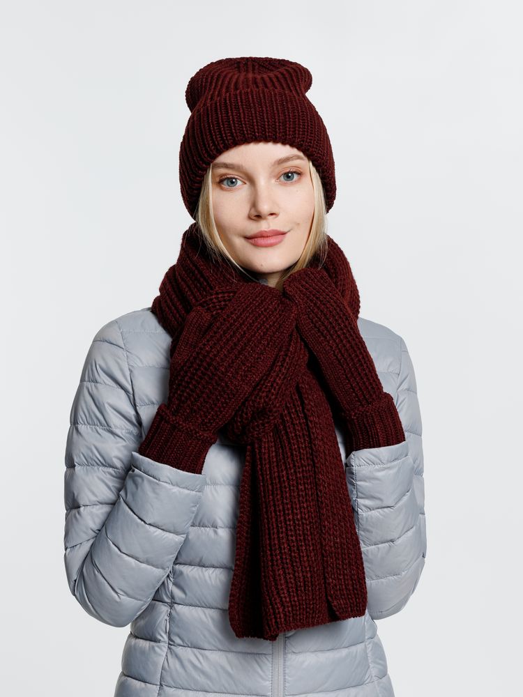 Шарф Nordkyn бордовый - фото 4