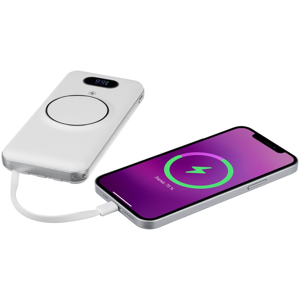 Внешний аккумулятор Omni Pro 10000 мАч, белый - фото 7