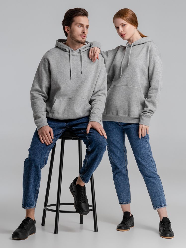 Толстовка с капюшоном Slam 320 серый меланж размер XS - фото 12