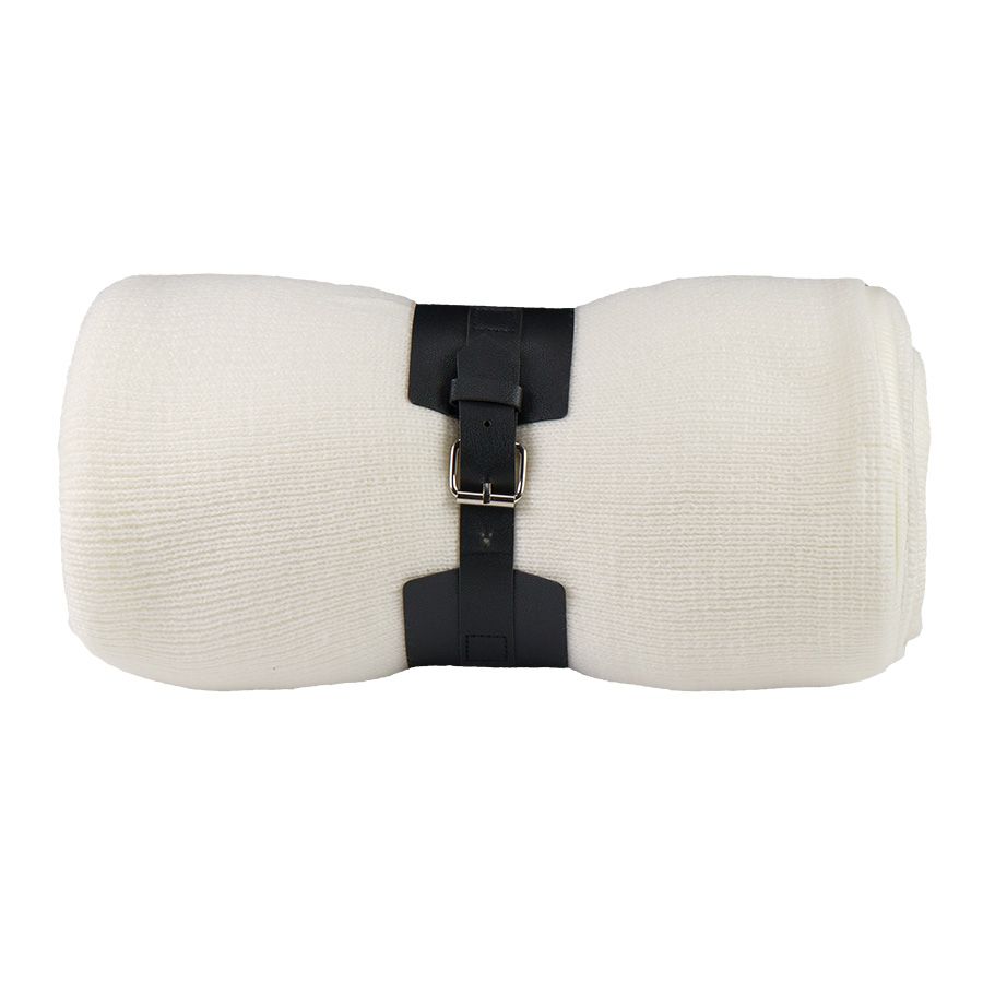 Плед  "Belt"; т.синий; 130 х; 100% акрил, с поясом - фото 1