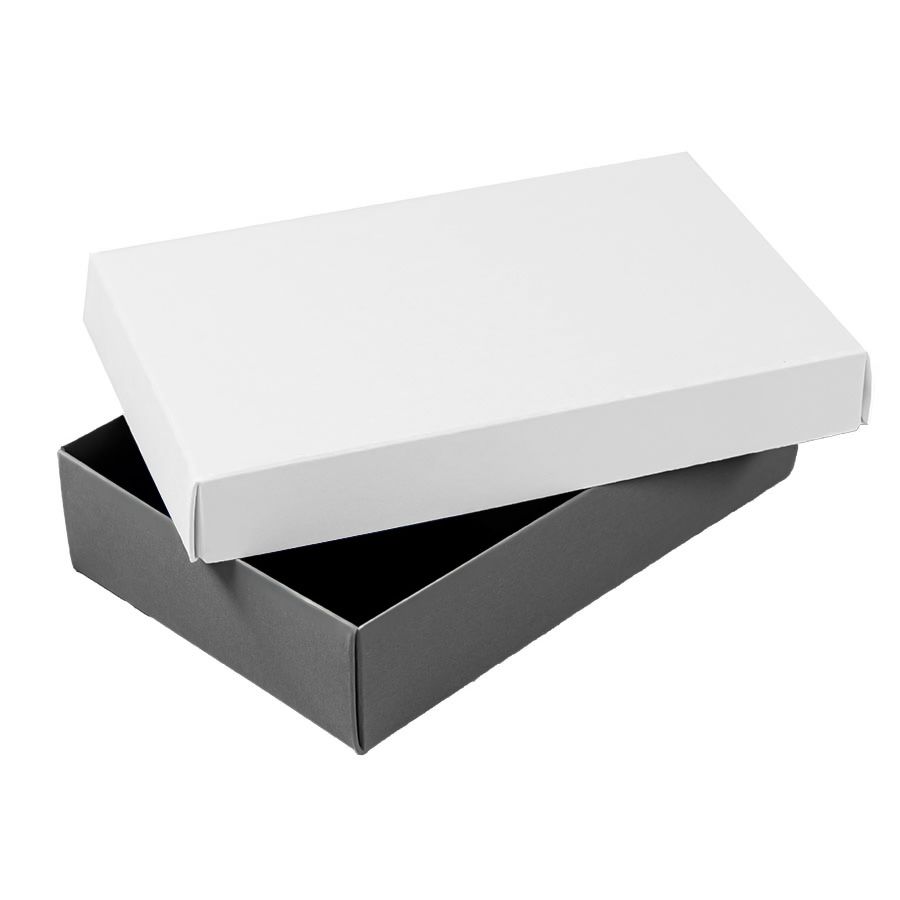 Коробка подарочная CRAFT BOX размер 17,5 x 11,5 x 4 см белый серый - фото 2