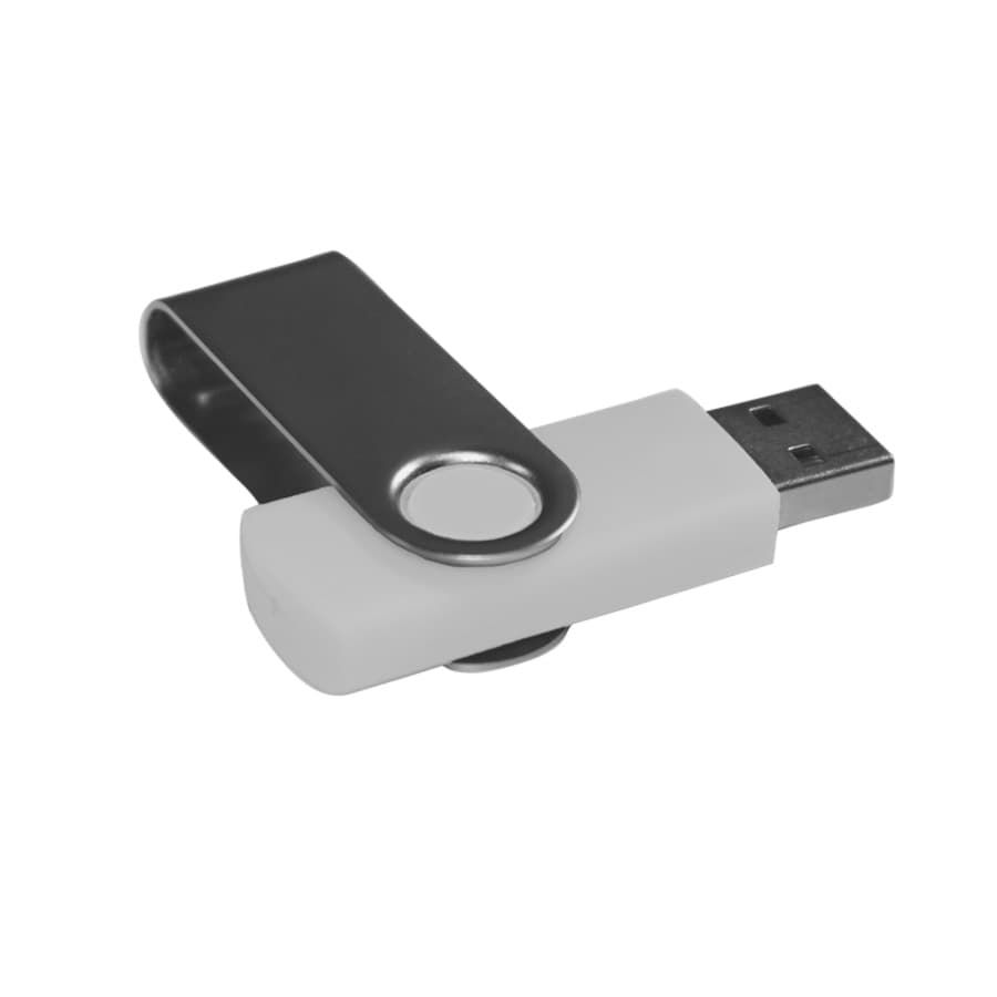 USB flash-карта DOT 8Гб черный 5,8х2х1,1см пластик металл белый серебристый - фото 3