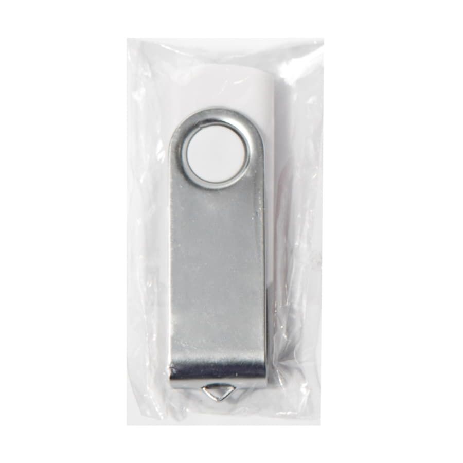 USB flash-карта DOT 8Гб черный 5,8х2х1,1см пластик металл белый серебристый - фото 4