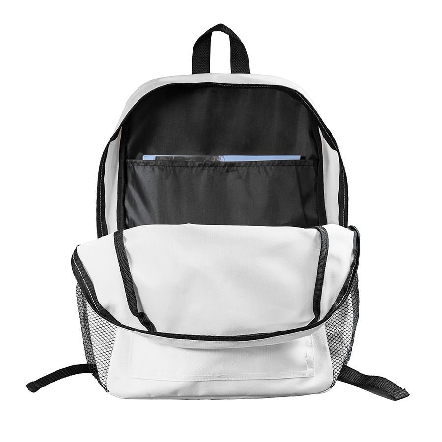 Рюкзак водостойкий DISCO черный 41 x 30 x11 см 100% полиэстер 600D белый - фото 6