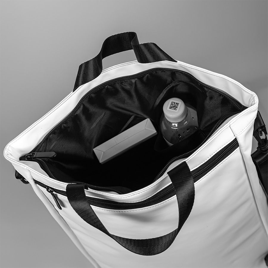 Рюкзак Shop т.синий 42 х 39 х 13 см 100% полиуретан белый - фото 6