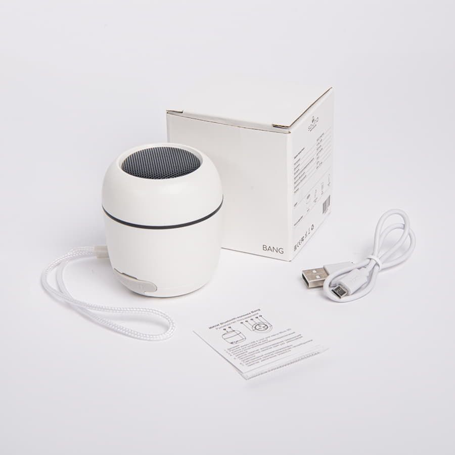 Портативная mini Bluetooth-колонка Sound Burger Bang черный белый - фото 8
