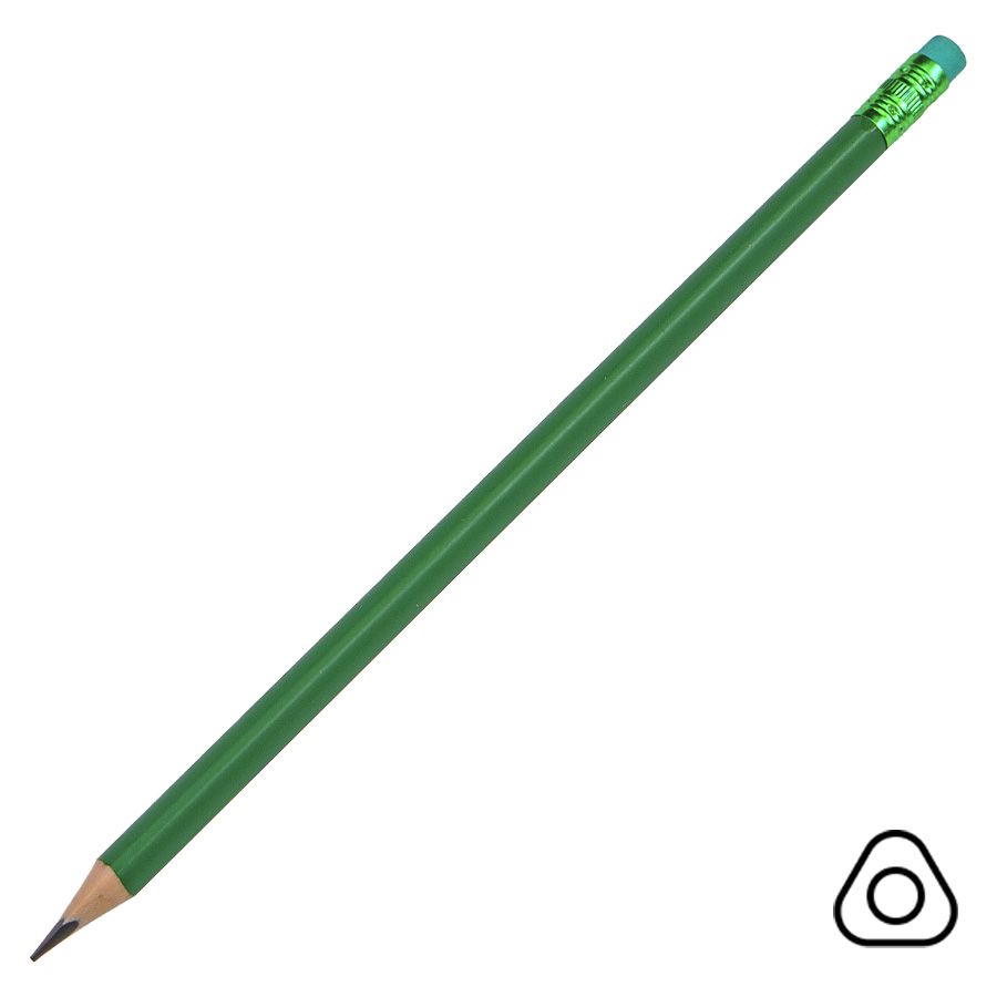 Карандаш чернографитный трехгранный TRINITY белый 19 cm - фото 10