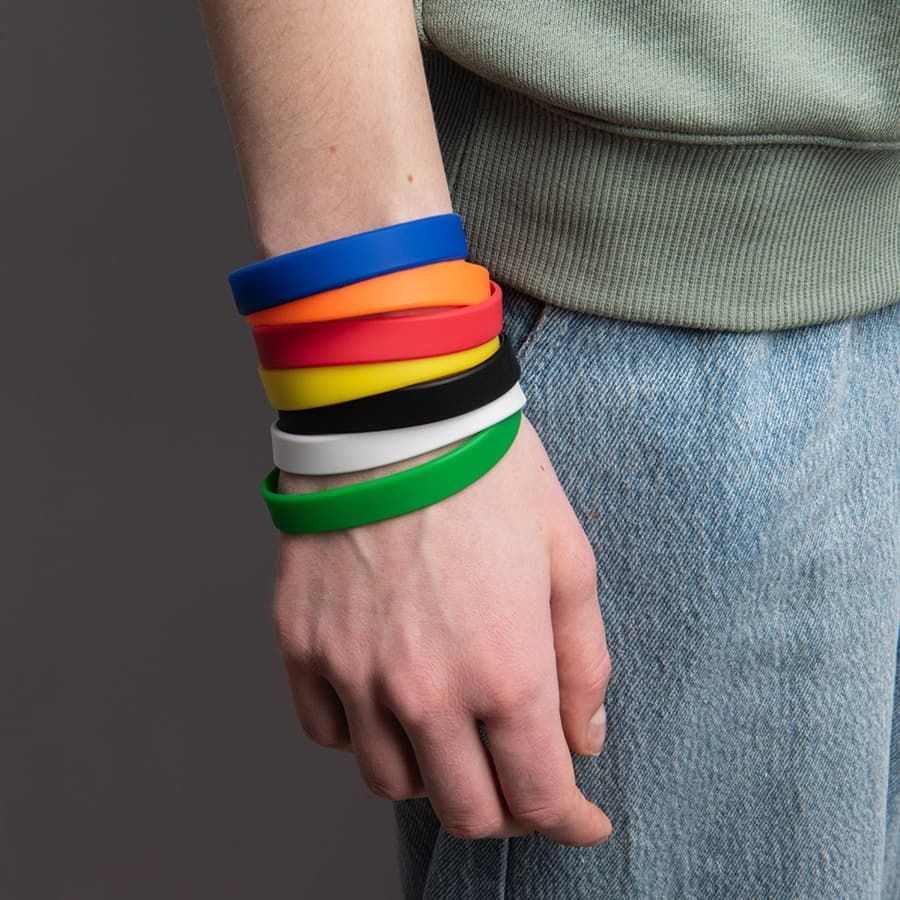 Браслет силиконовый FEST; 20 x 1,2 x 0,2 см; белый; силикон - фото 9