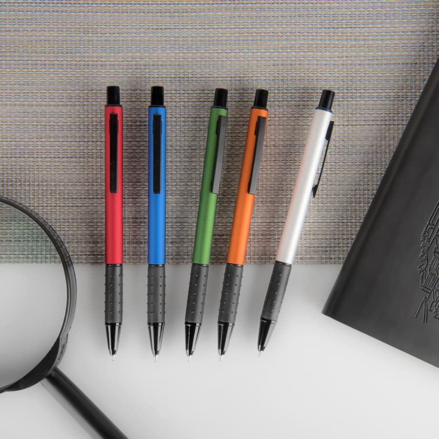 Ручка шариковая с грипом CACTUS оранжевый - фото 2