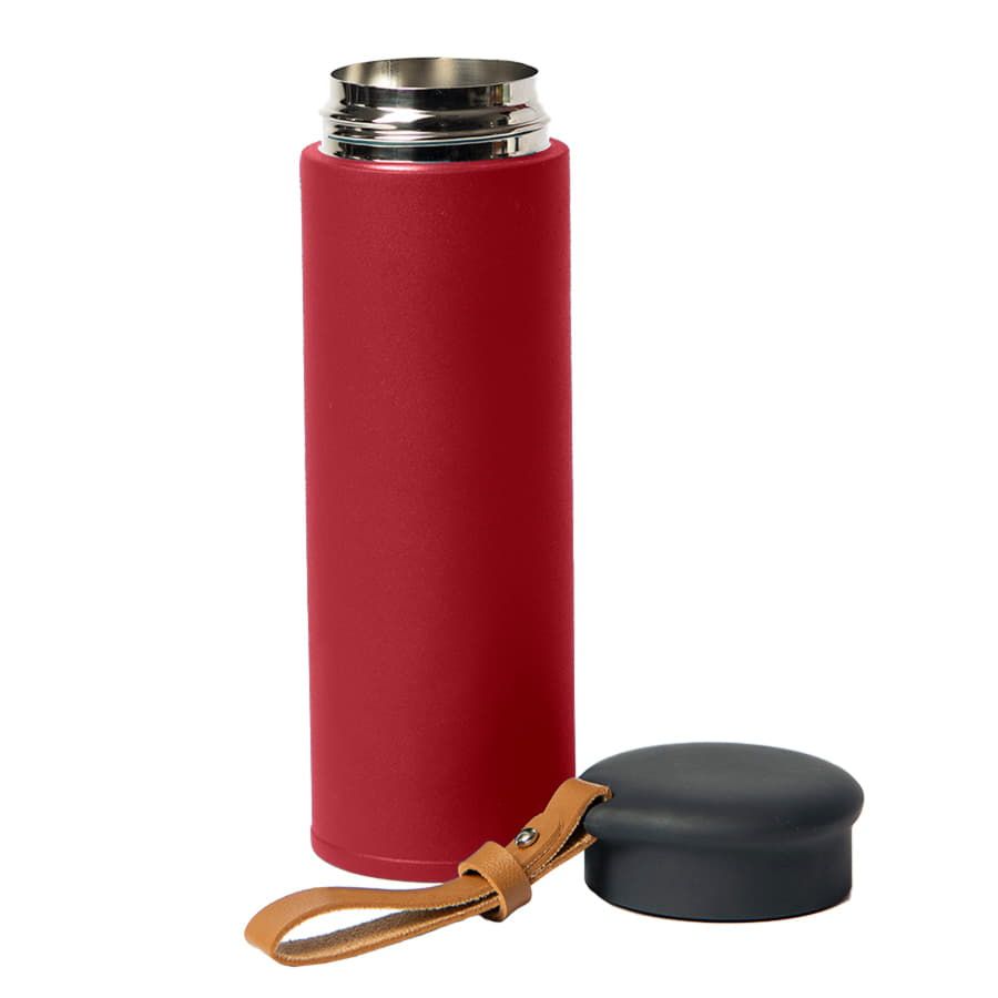 Термос вакуумный STRIPE, 450 мл, красный, черный - фото 2