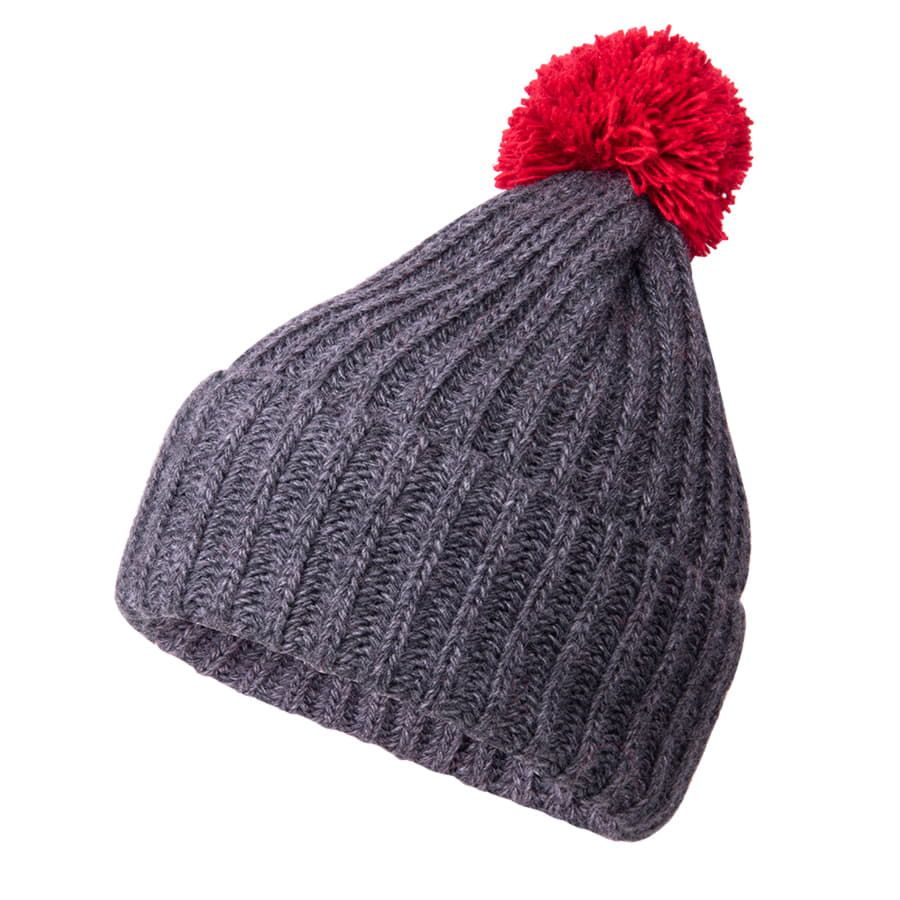 Шапка и шарф GoSnow с ярким пoмпоном и кисточками красный - фото 3