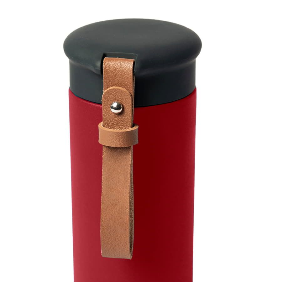 Термос вакуумный STRIPE, 450 мл, красный, черный - фото 3