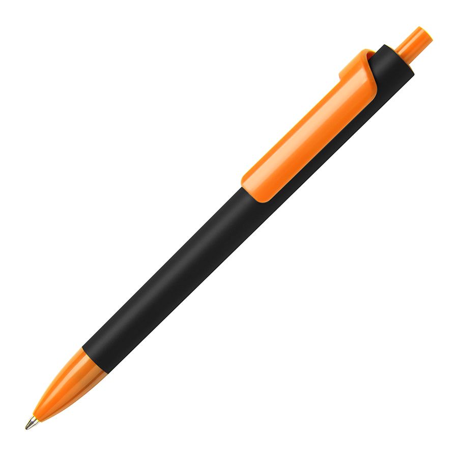Ручка шариковая FORTE SOFT BLACK покрытие soft touch черный красный - фото 3