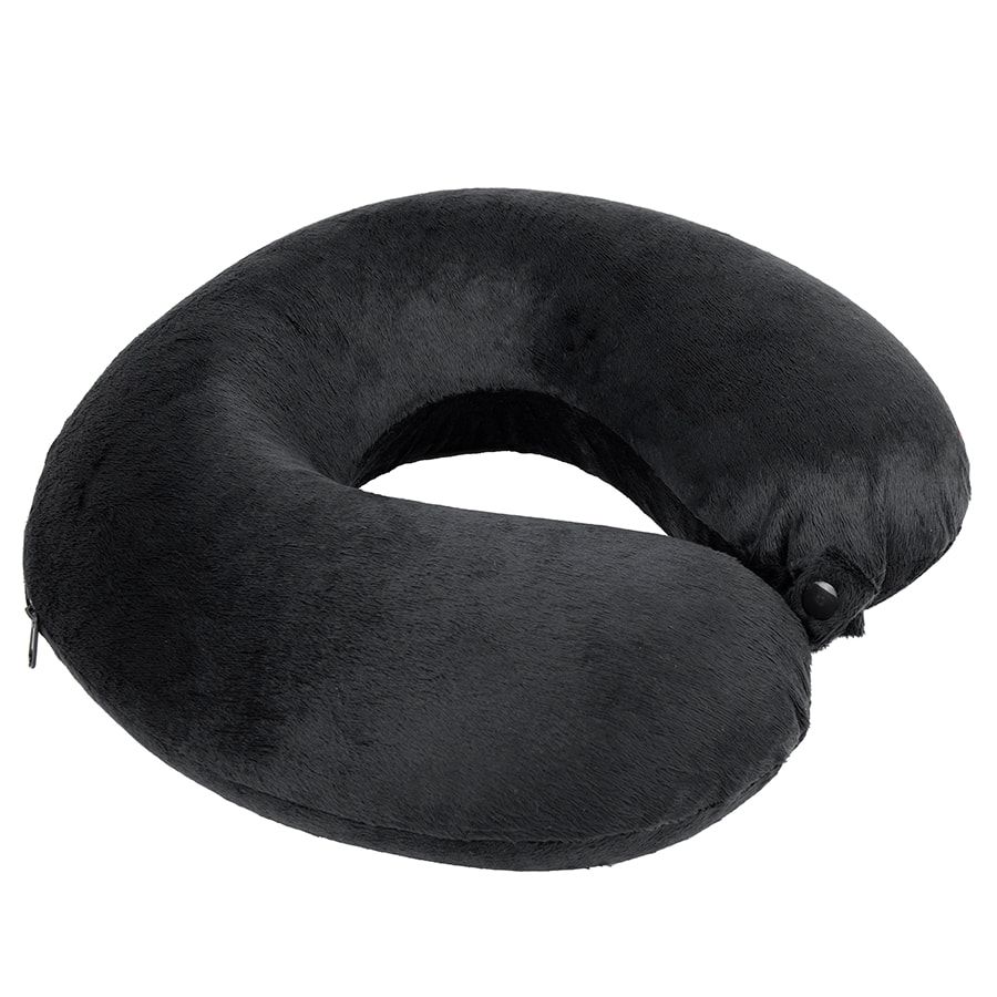 Подушка дорожная SOFT; memory foam микрофибра синий ярко-красный - фото 5