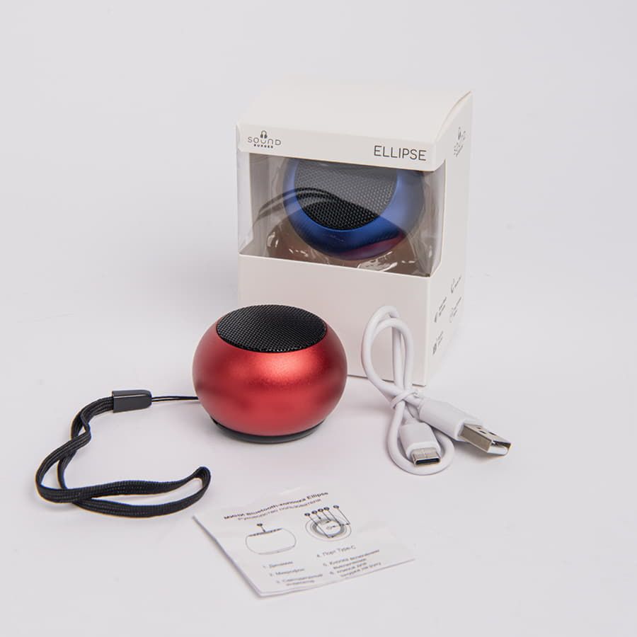 Портативная mini Bluetooth-колонка Sound Burger Ellipse красная - фото 5
