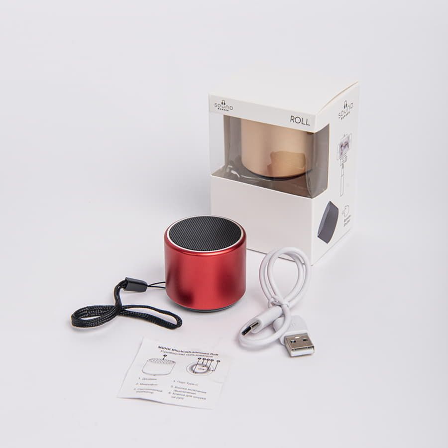 Портативная mini Bluetooth-колонка Sound Burger Roll золото красный - фото 5