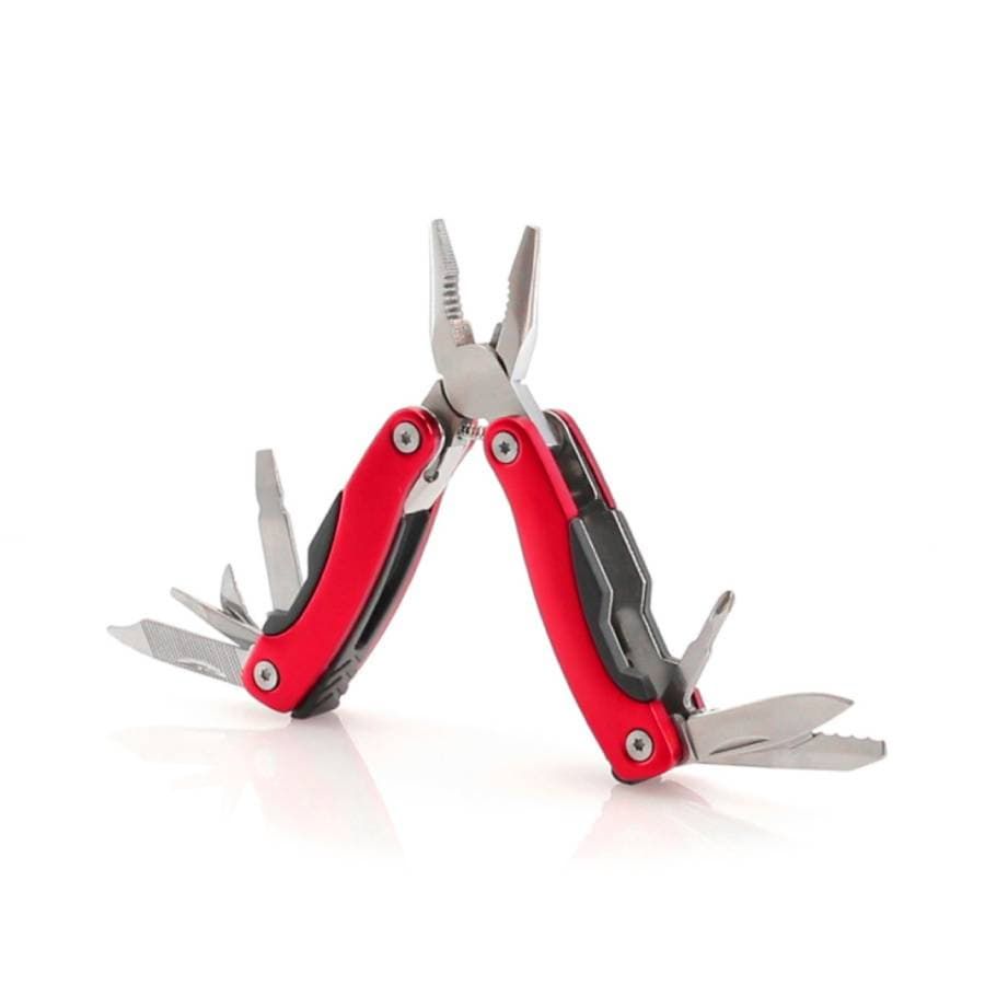Мультитул BLAUDEN, нержавеющая сталь, пластиковая ручка, 12 функций, красный - фото 6