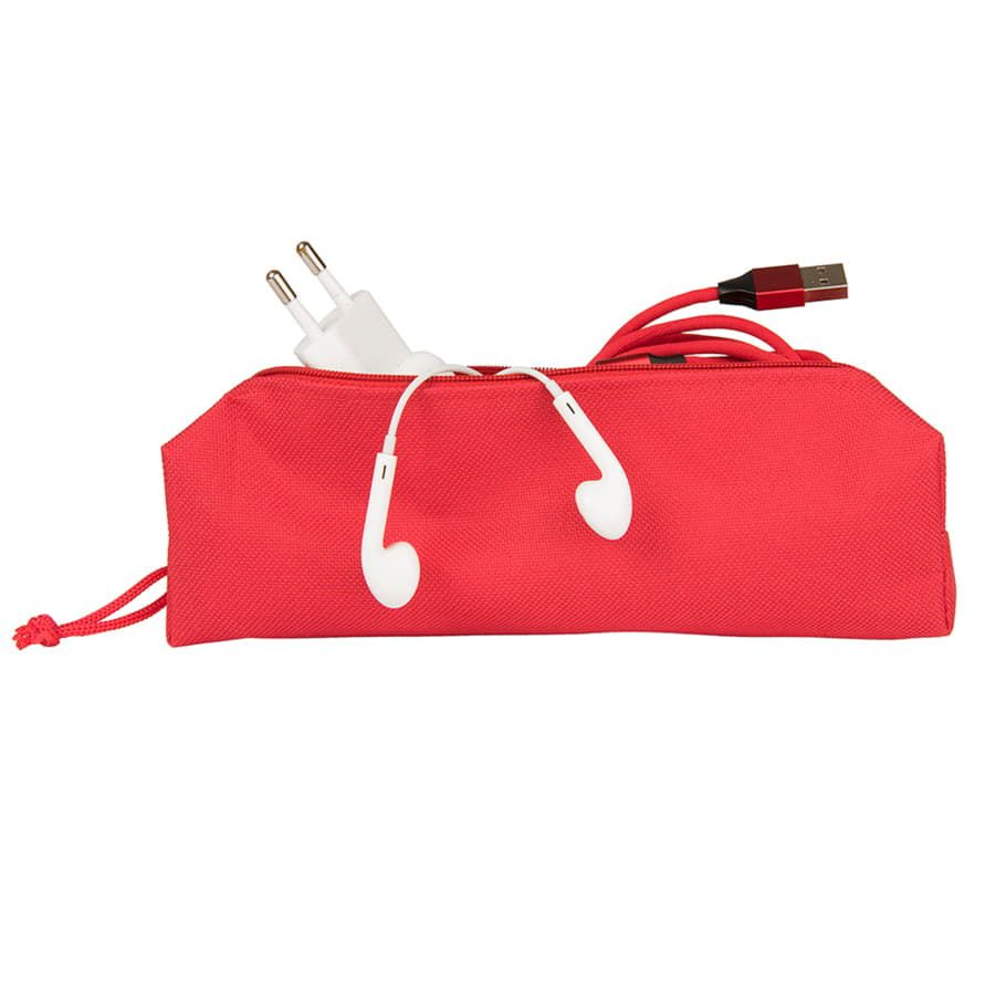 Чехол для карандашей ATECAX красный 5х20х4,5 см полиэстер - фото 7