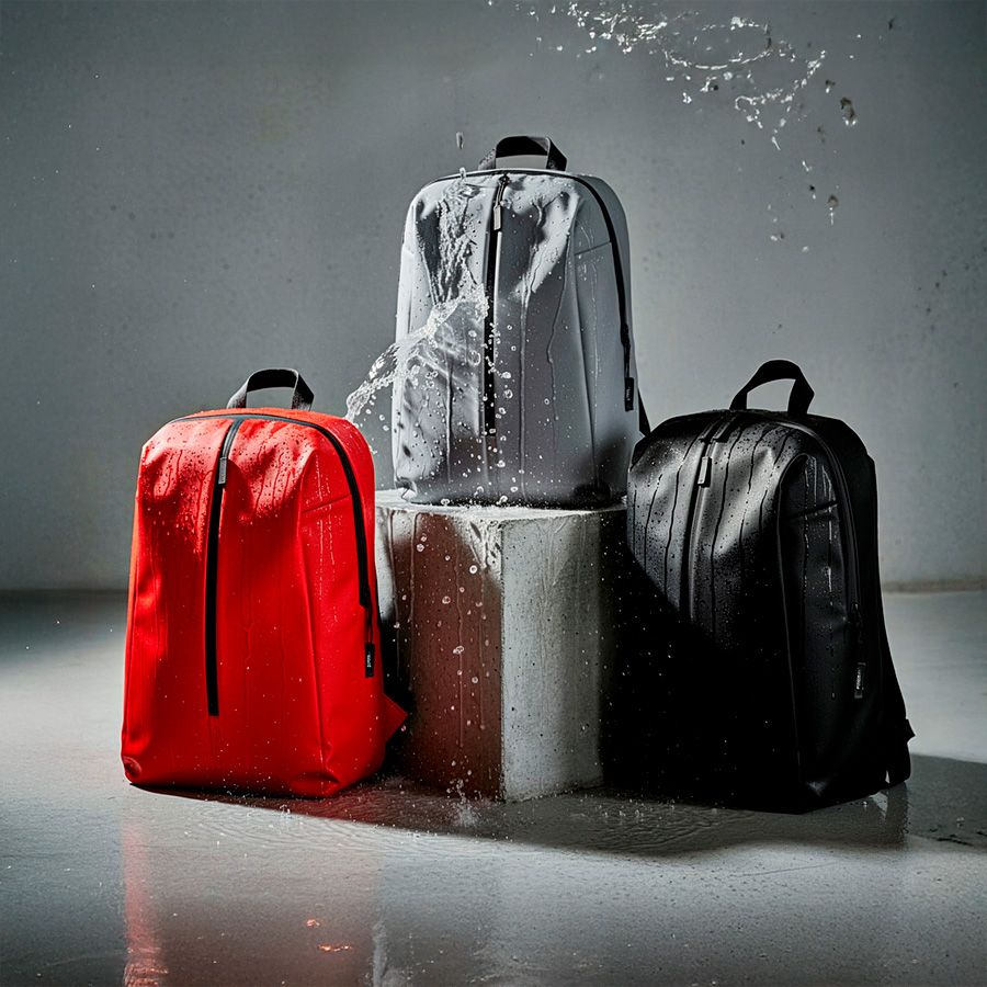 Рюкзак водостойкий Go серый 41 х 29 х15,5 см 90% полиуретан 10% полиэстер красный - фото 9