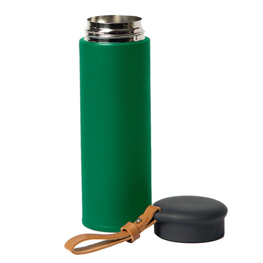 Термос вакуумный STRIPE, 450 мл, зеленый, черный - фото 2