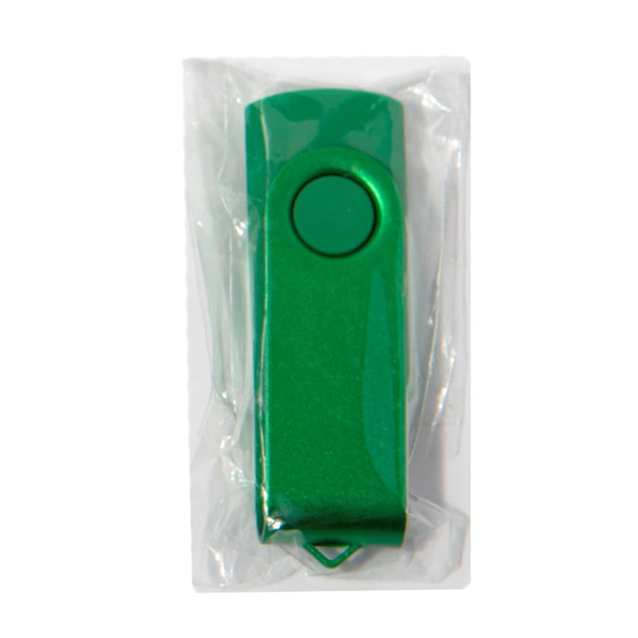 USB flash-карта DOT 8Гб черный 5,8х2х1,1см пластик металл зеленый - фото 3