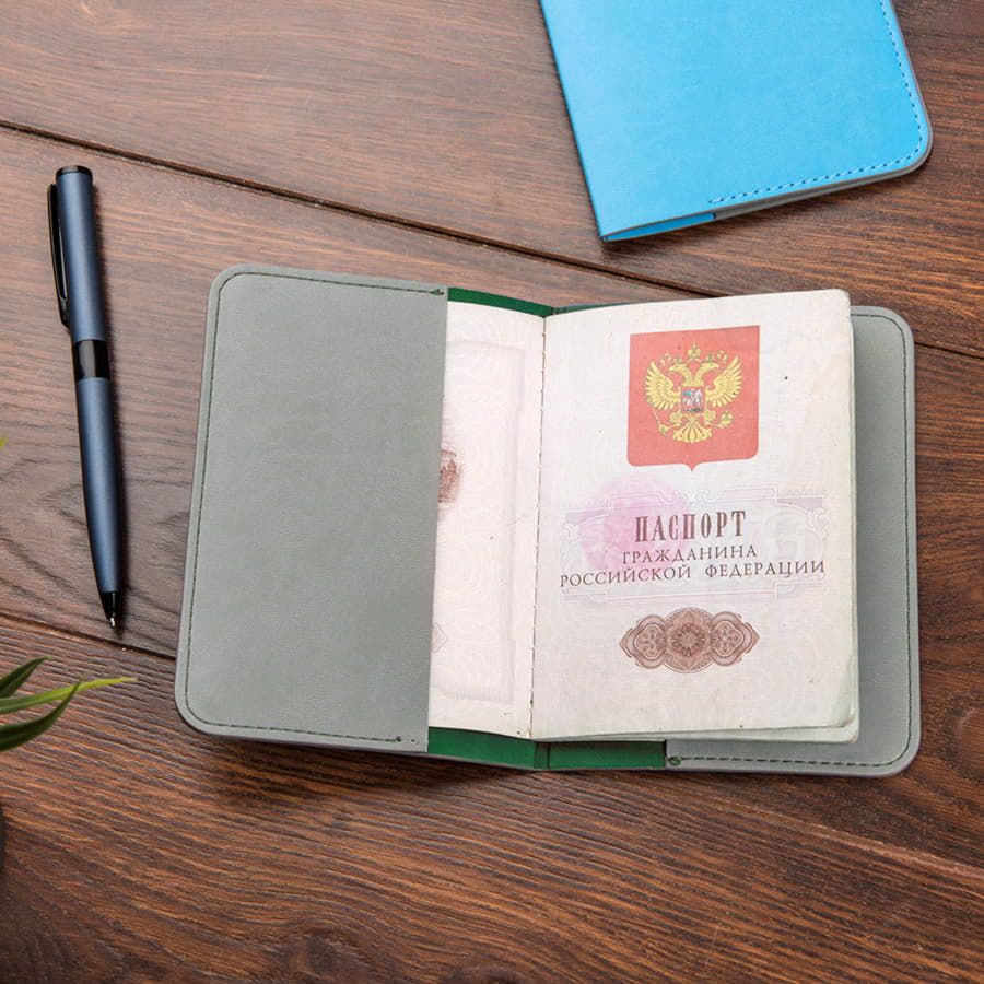 Обложка для паспорта IMPRESSION коллекция ITEMS зеленый - фото 4