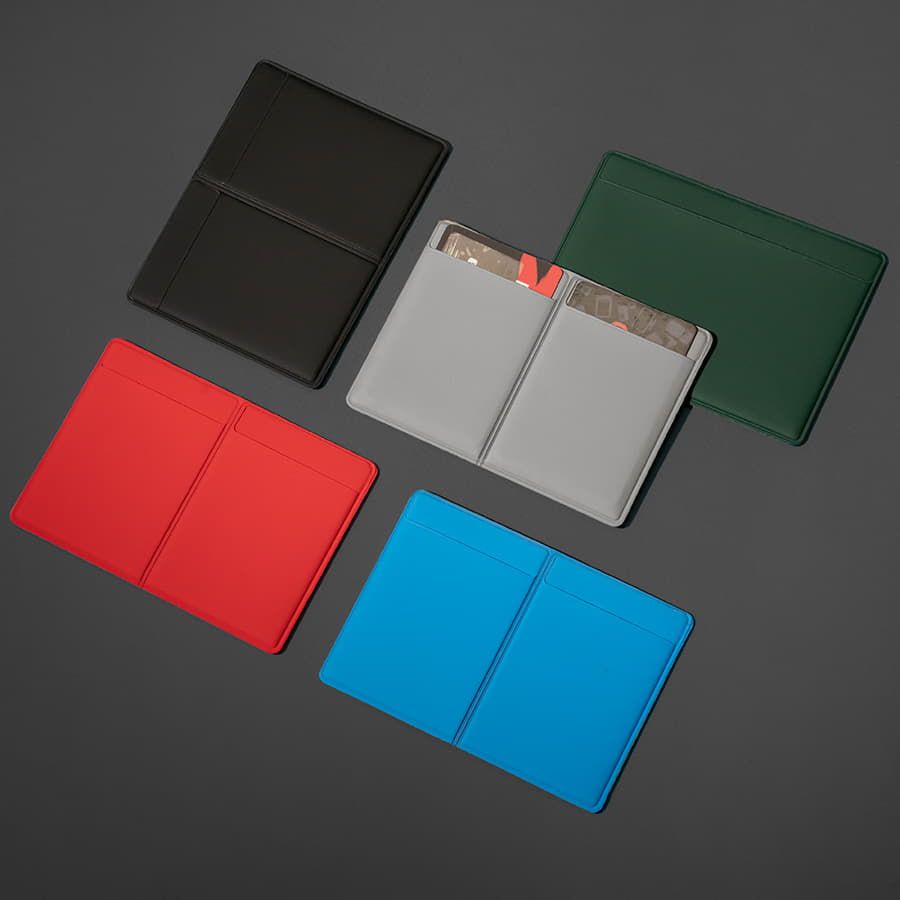 Чехол для автодокументов Simply черный 9.3 х 12.8 см PU голубой - фото 7