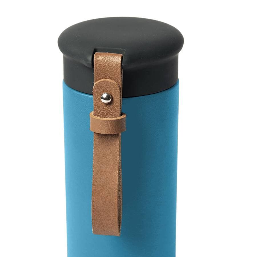 Термос вакуумный STRIPE, 450 мл, голубой, черный - фото 3