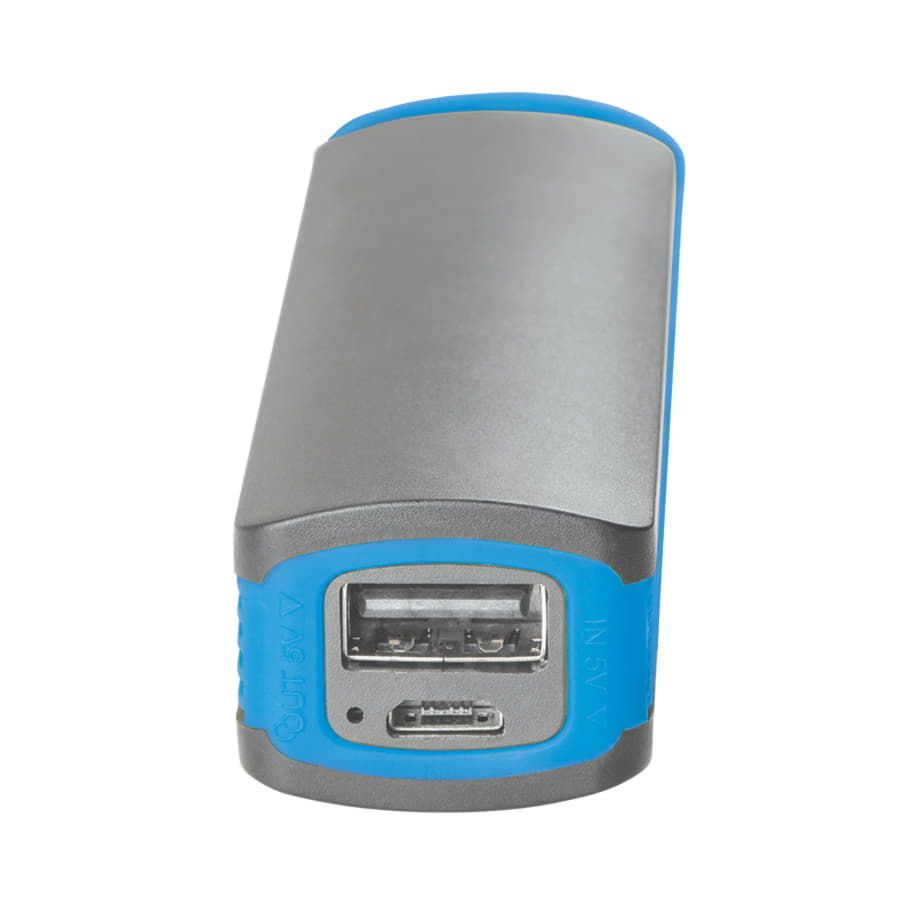 Универсальное зарядное устройство Fancy 2200mAh серый голубой - фото 3