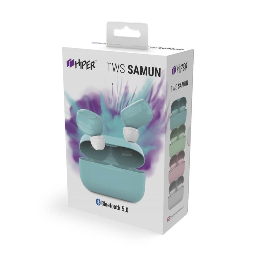 Наушники беспроводные Hiper TWS SAMUN розовые голубой - фото 4