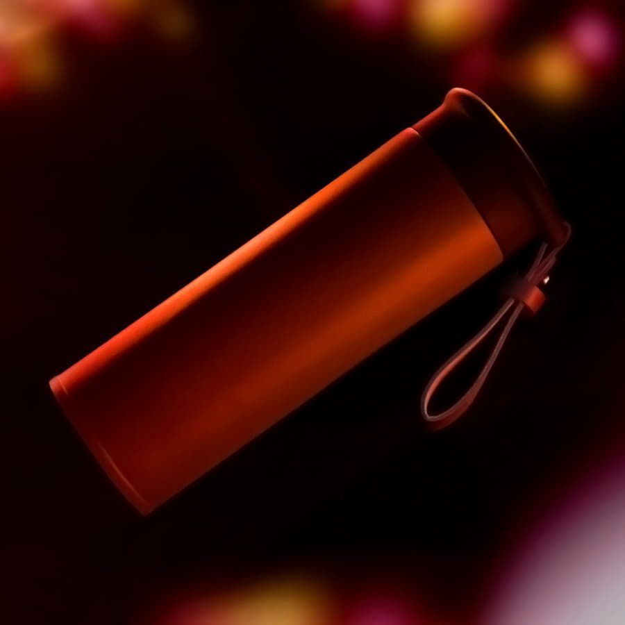 Термос вакуумный STRIPE, 450 мл, голубой, черный - фото 10