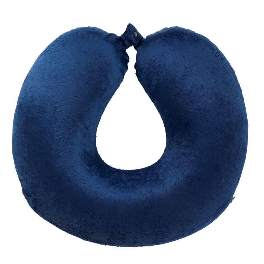 Подушка дорожная SOFT; memory foam микрофибра синий - фото 2