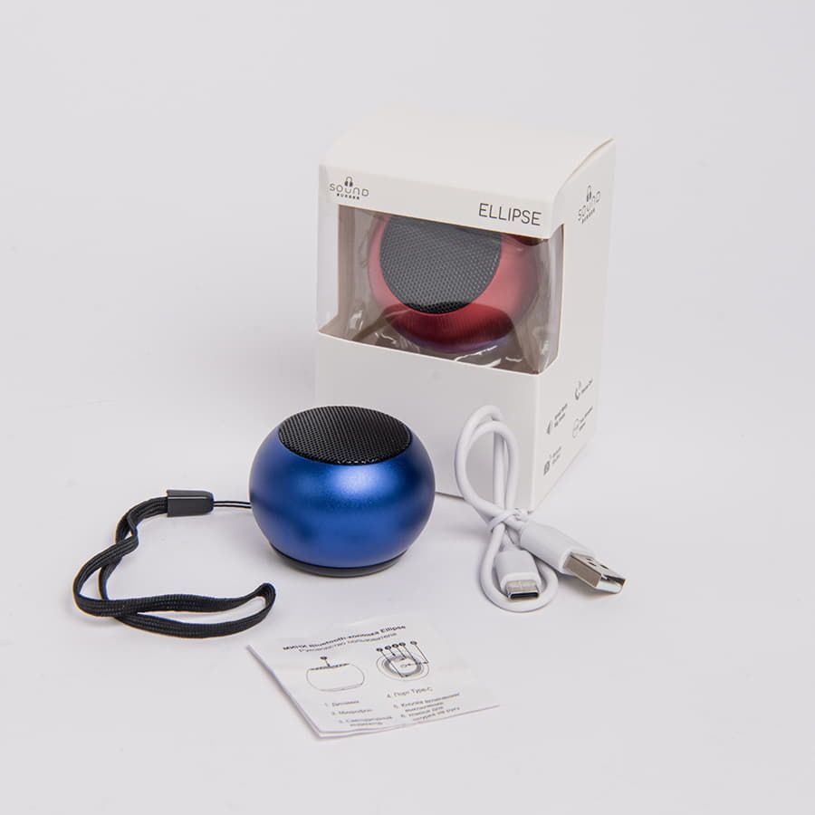 Портативная mini Bluetooth-колонка Sound Burger Ellipse красная синий - фото 5