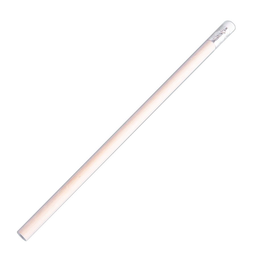 Карандаш чернографитный круглый SIMPLE с ластиком HB бежевый/синий - фото 6