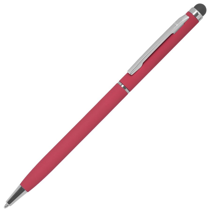 Ручка шариковая со стилусом TOUCHWRITER SOFT покрытие soft touch синий серебристый - фото 7