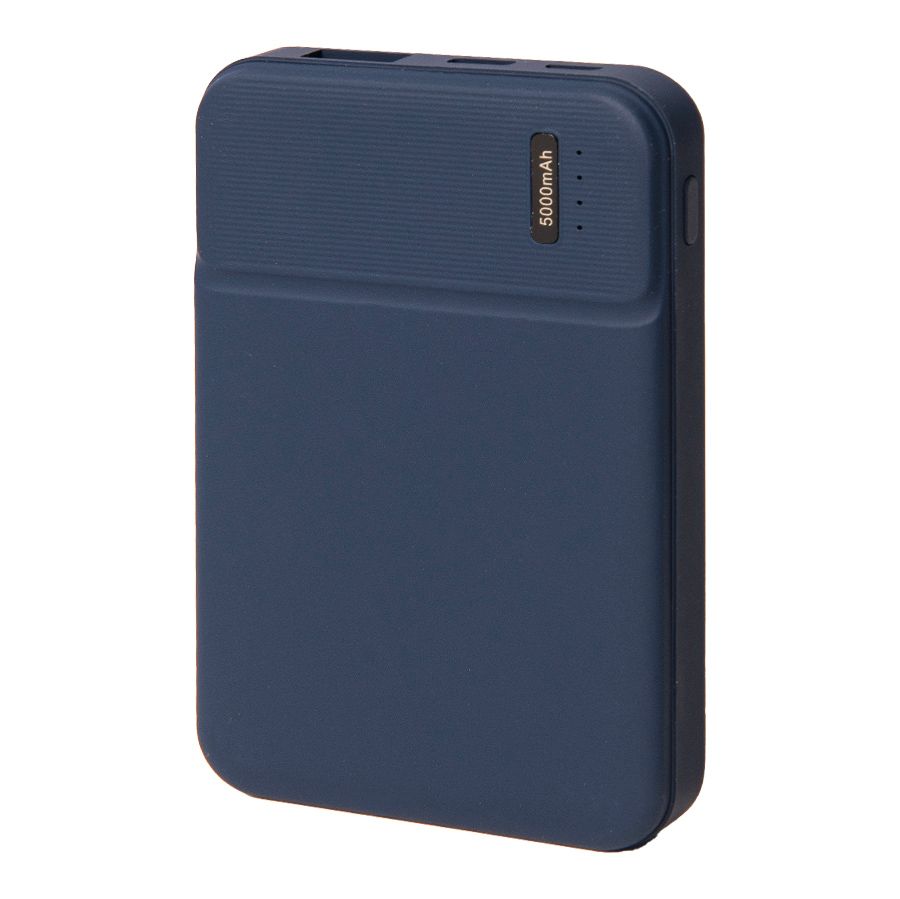 Универсальный аккумулятор Flash 5 5000 мАч с подсветкой и soft touch 9,8х6.3х1 - фото 1
