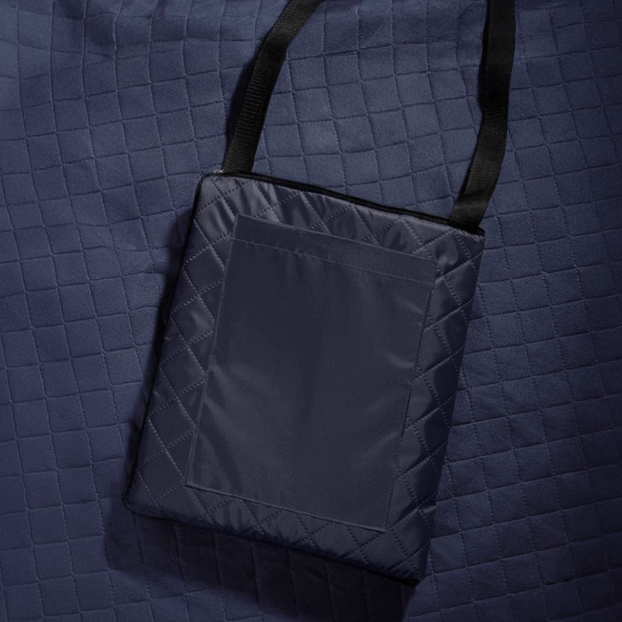 Плед для пикника "Rest"; чёрный; 115 х 140 см; двухсторонний материал флис 150 гр/м2+оксфорд 210 T - фото 2