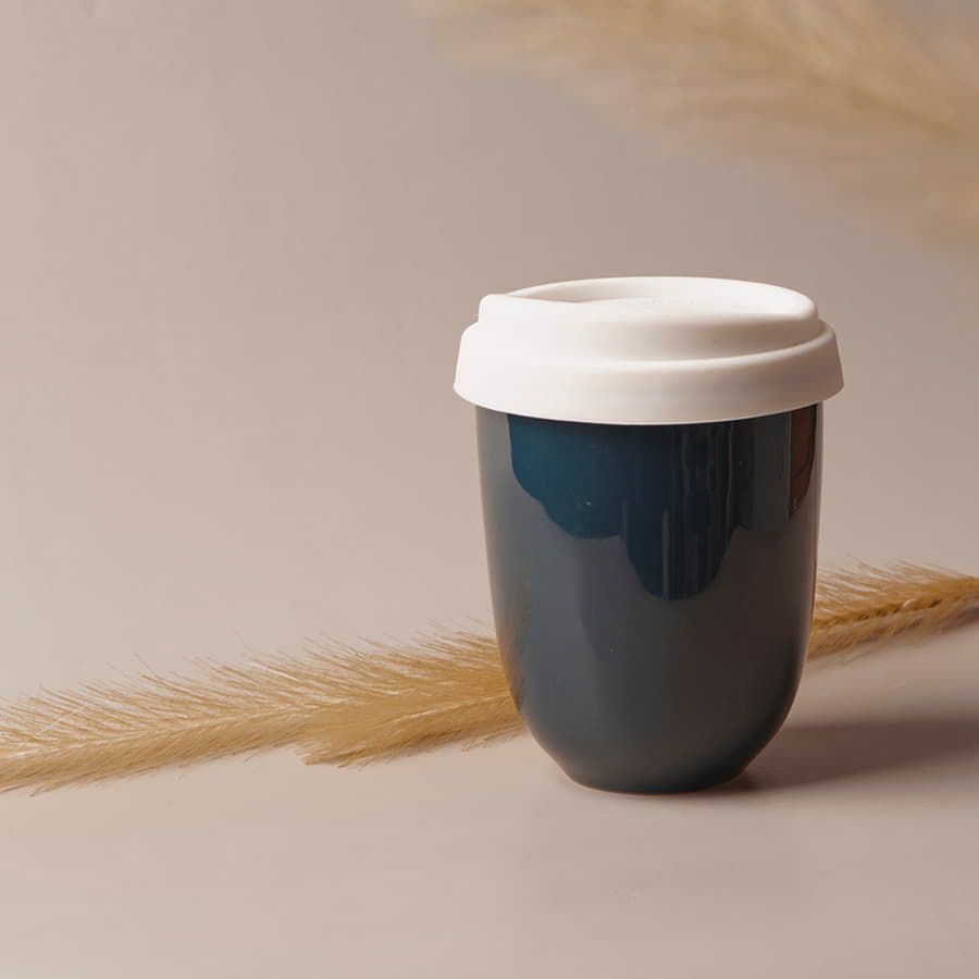 Стакан CAPSULA с крышкой темно-синий - фото 7