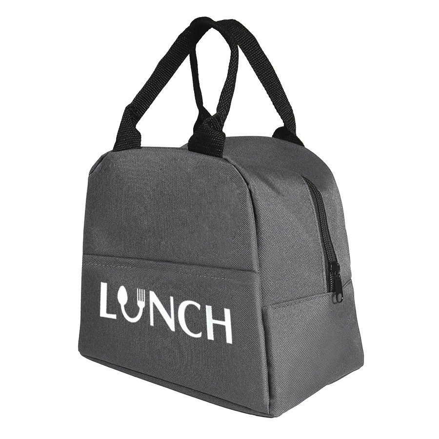 Термосумка LUNCH чёрный 25 x 21 x 17 см полиэстер 600D серый - фото 6