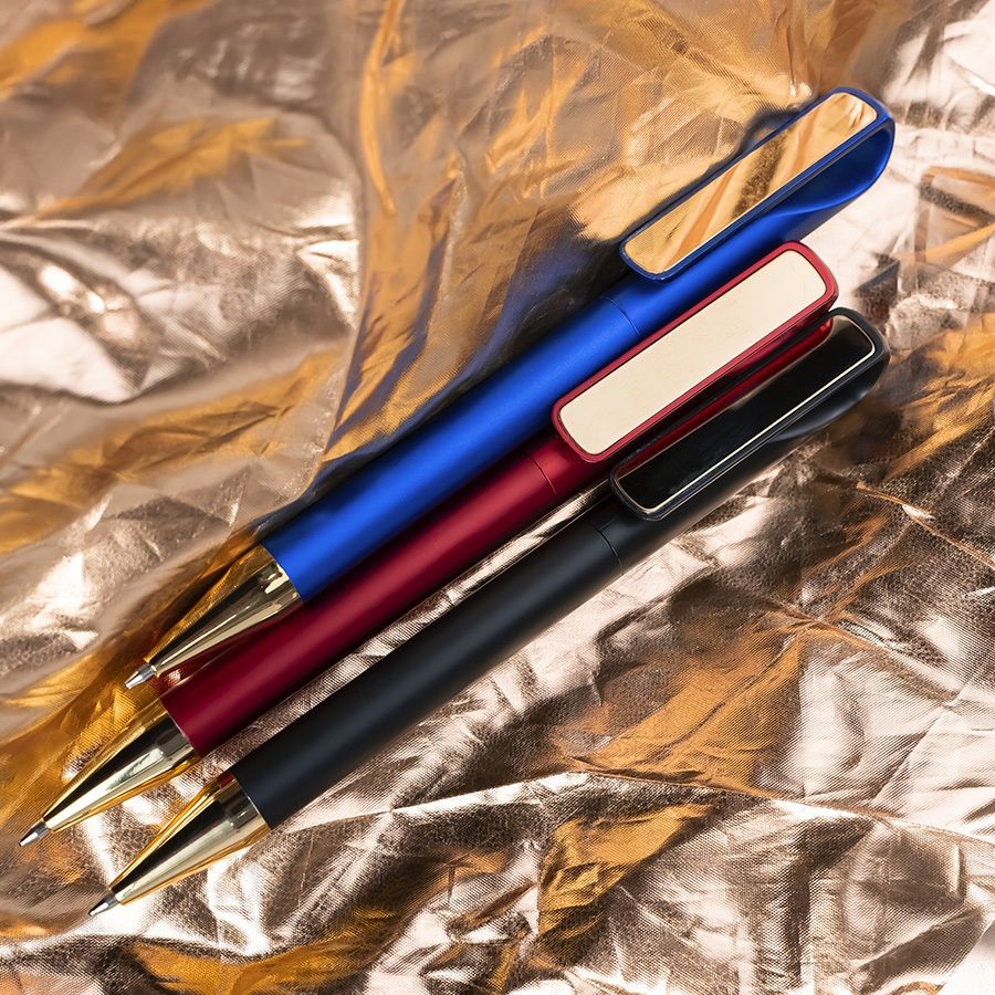 Ручка шариковая GLOSSY GOLD серебристый золотистый - фото 8