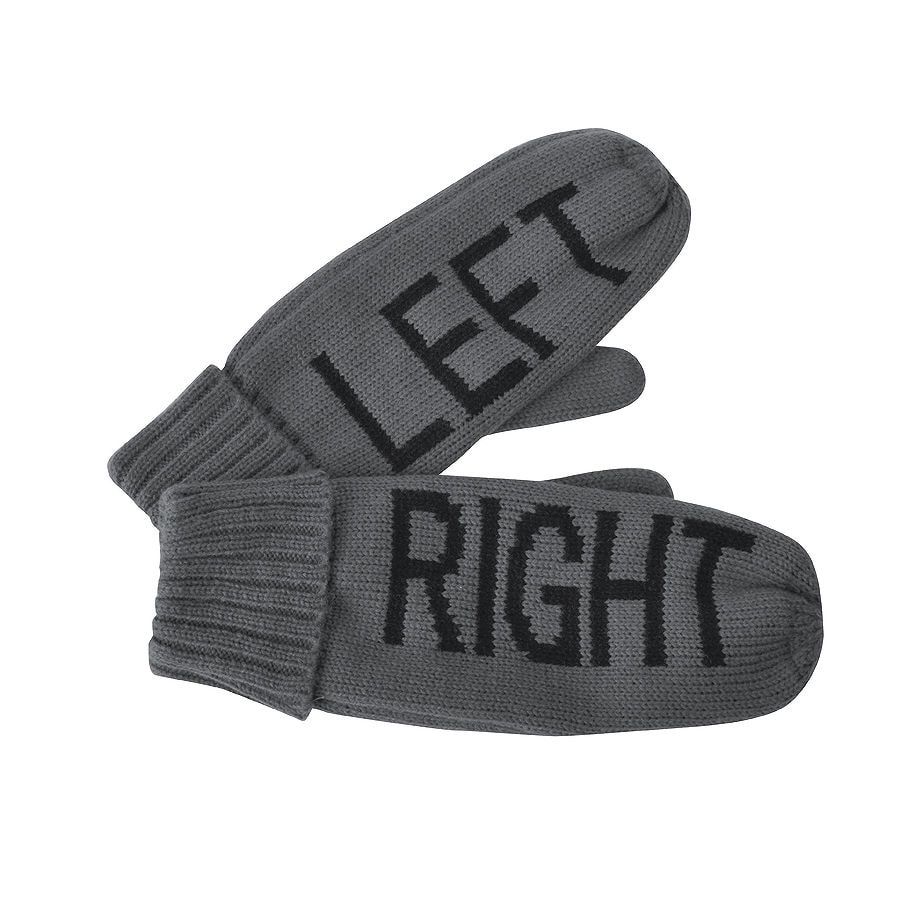 Рукавицы мужские LEFT&RIGHT с теплой подкладкой серый L