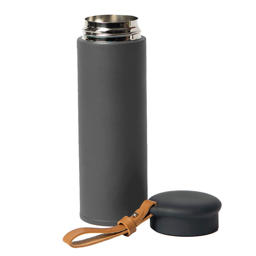 Термос вакуумный STRIPE, 450 мл, серый, черный - фото 2