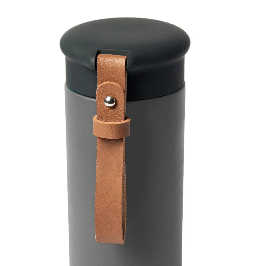 Термос вакуумный STRIPE, 450 мл, серый, черный - фото 3