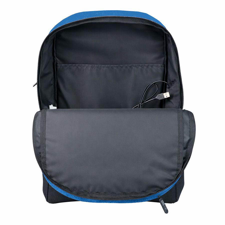 Рюкзак водостойкий PULL т.синий/чёрный 45 x 28 x 11 см 100% полиэстер 300D+600D темно-синий черный - фото 12