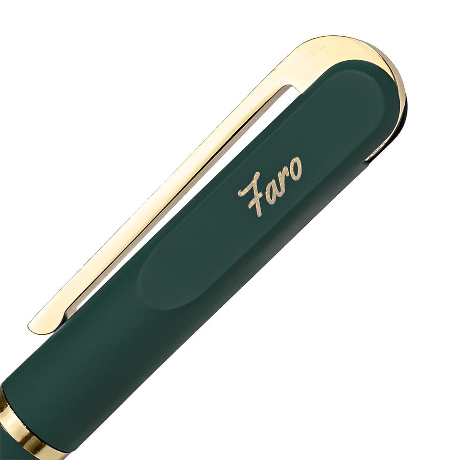 Ручка шариковая FARO покрытие soft touch черный золотистый - фото 15