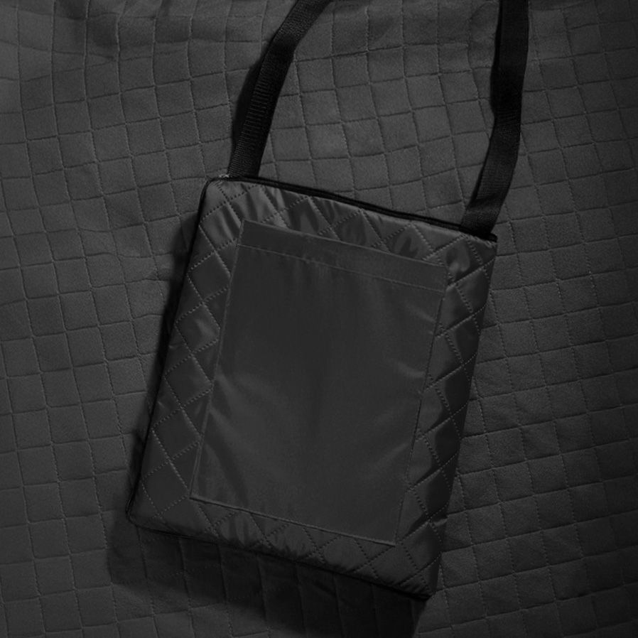 Плед для пикника "Rest"; чёрный; 115 х 140 см; двухсторонний материал флис 150 гр/м2+оксфорд  210 T - фото 2